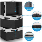 Large Storage Baskets for Shelves 6 Pack (Large-6 Pack / Black & White)