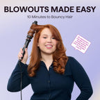 3 in 1 Curling Wand Set with Heated Round Brush (Classic Rose Gold)