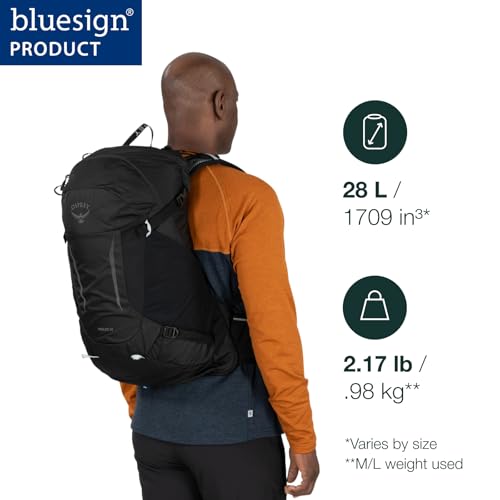 Hikelite 28L Lightweight Hiking Backpack (Small-Medium / Black)