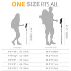 Hiking Poles 7075 Aluminum Tri (Black (39.37''-47.24''))