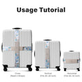 Luggage Straps for Suitcases (Aquatic orchid)