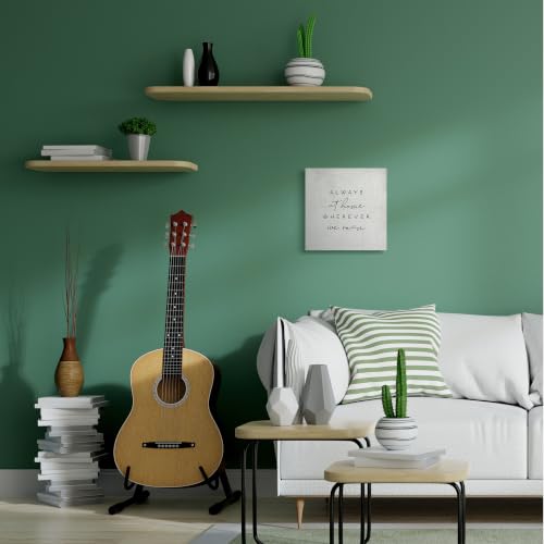 Home Wherever We Roam Rustic Design' (Unframed / 17"L x 17"W)