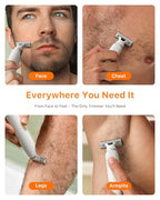 New 2 in 1 Body & Nose Hair Trimmer (Solo / White)