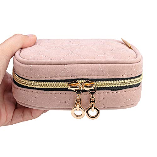 Mini Jewelry Travel Case (Misty Rose)