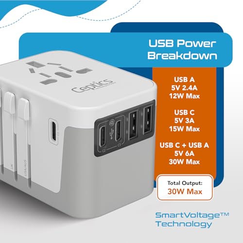 Universal Travel Adapter (Smoke White)