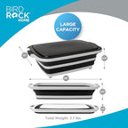 11L Collapsible BBQ Prep Tub with Lid (Black / 19"L x 14"W)