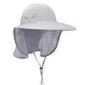 Unisex Outdoor Activities UV Protecting Sun Hats with Neck Flap Grey (One Size / .Light-grey)