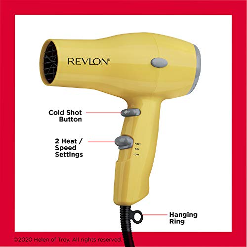 Compact Ionic Travel Hair Dryer (Yellow)