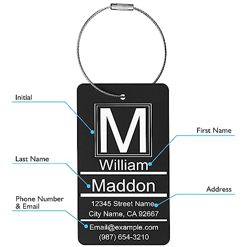 Luggage Tag for Suitcase (Gold / Vertical (2x3.5"))