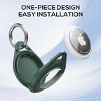 IP67 Waterproof AirTag Holder (Black/Green)