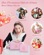 Personalized Initial Makeup Bag 2 (Pink 02)