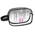 Custom Name Makeup Bag Travel Bag (Silver)