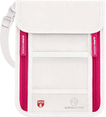 Neck Wallet Travel Pouch For Passport Holder And Documents (Dragonfruit Milk)