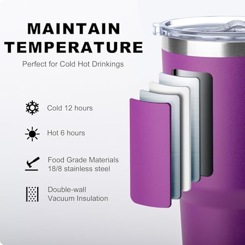 30 oz Tumbler with Lid and Straw (purple-A / 30 Ounces)