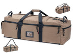 Large Military Duffle Bag Tactical Gear Load Out Bag Deployment Cargo Bag Travel Sports Equipment Duffel Luggage Bag with Backpack Straps 90L (TAN+BLACK)