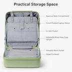Underseat Carry On Luggage with Wheels (Bamboo Green / 16 Inch)