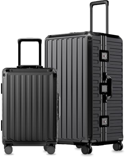 2 Piece Zipperless Luggage Set (Jet Black / 2 Piece Set (21/30))