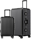 2 Piece Zipperless Luggage Set (Jet Black / 2 Piece Set (21/30))