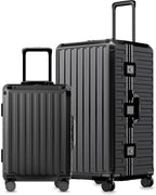 2 Piece Zipperless Luggage Set (Jet Black / 2 Piece Set (21/30))