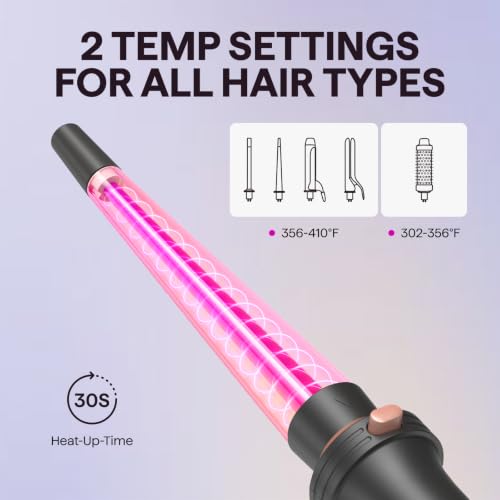 5 in 1 Curling Iron with Thermal Brush (Rose Gold)