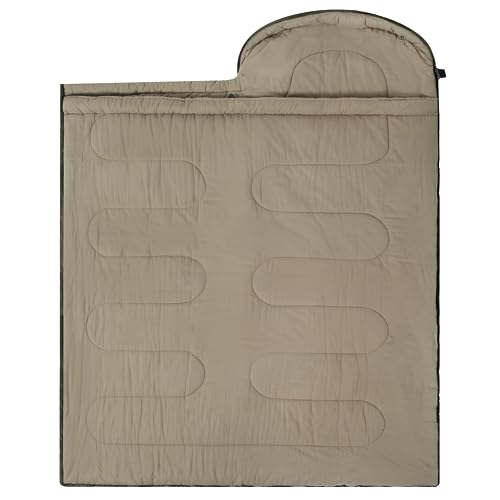 Sleeping Bags for Adults XXL Cold Weather (Green / 0F Right Zip)