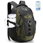 Design Travel Backpack for Men with USB Charging Port SD803 (Olive/Black / Standard)