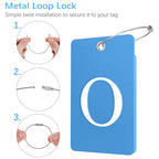 2 Pack Initial Luggage Tags for Suitcases Airplane Travel Essentials (Large O / Blue)