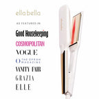 Titanium Flat Iron Hair Straightener Large with Infrared (White / 1.8 Inch Plate)