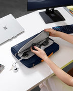 360° Protective Laptop Bag for 15.6" HP ASUS Dell Lenovo Acer Laptop (Navy Blue / 15.6-16.2 Inch)