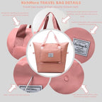 Large Capacity Foldable Travel Bag (Sweet Powder)