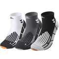 Compression Ankle Running Socks (13-16 / G-black White Gray)