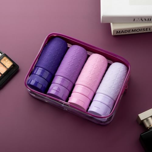 Travel Bottles for Toiletries (Purple / 2 Ounces)
