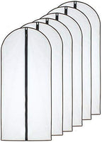 Hanging Garment Bag Lightweight Clear Full Zipper Black Dress Bags PEVA Garment by HomeClean
