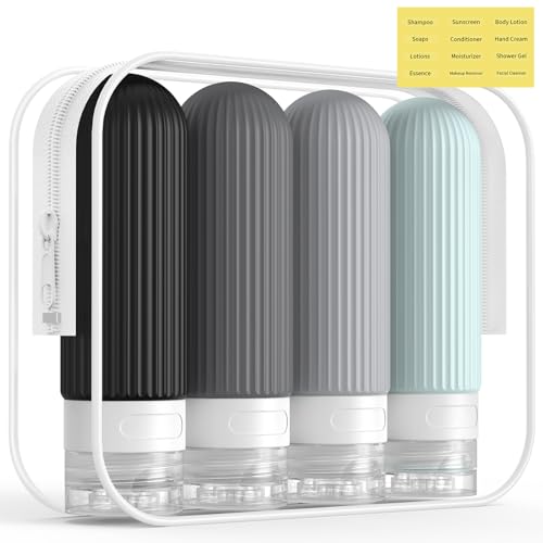 Travel Bottles for Toiletries (Grey)