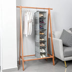 Hanging Shoe Organizer for Closet with Side Mesh Pockets (Grey(2 Pack))