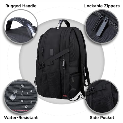 18.4 Inch Travel Laptop Backpack (Black / 18.4 inch)