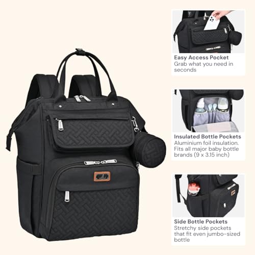 Diaper Bag Backpack (Black)
