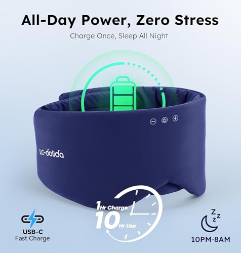 Luxury Bluetooth 5.4 Sleep Mask for Adults (Indigo)