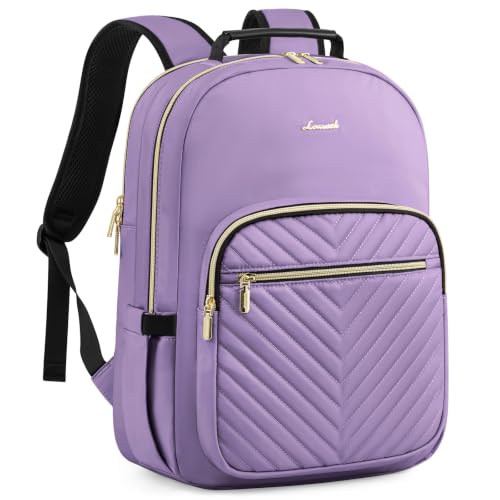 Laptop Backpack Purse for Women (Purple / 15.6-Inch)