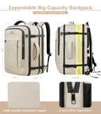 Carry On Backpack for Women (Creambeige / 18.4 Inch (22''x14''x11''))