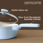 23 PCS Non Toxic Ceramic Cookware Set (Glacer Blue / Large)