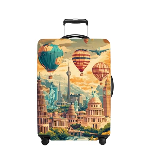 Balloon Luggage Cover Washable Suitcase Protector Anti (Balloon / S(20-22inch suitcase))