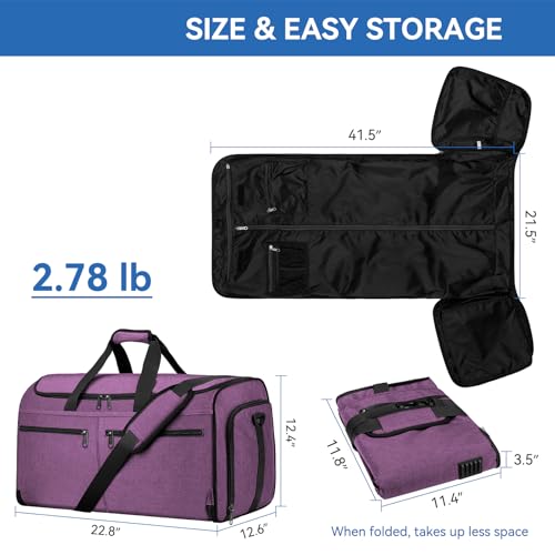 Large Garment Bag for Travel (Purple)
