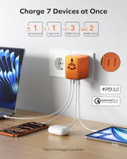 70W Universal Travel Adapter 7 (70W / Cosmic Orange)