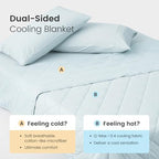 Cooling Blanket for Hot Sleepers King Size (Cool Blue / King (108" x 90"))