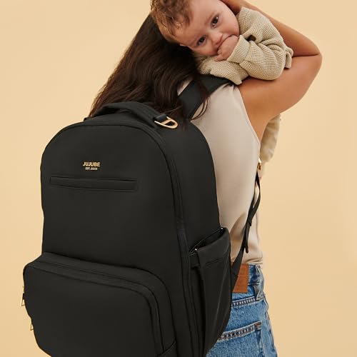 New Classic Diaper Bag Backpack with 15 Pockets (Black)