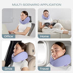 Memory Foam Neck Pillow (Purple)
