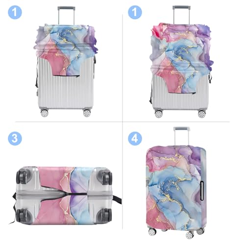 Pink Pattern Luggage Cover Washable Suitcase Protector Anti (Pink pattern / L(28-30inch suitcase))