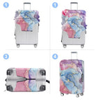 Pink Pattern Luggage Cover Washable Suitcase Protector Anti (Pink pattern / L(28-30inch suitcase))