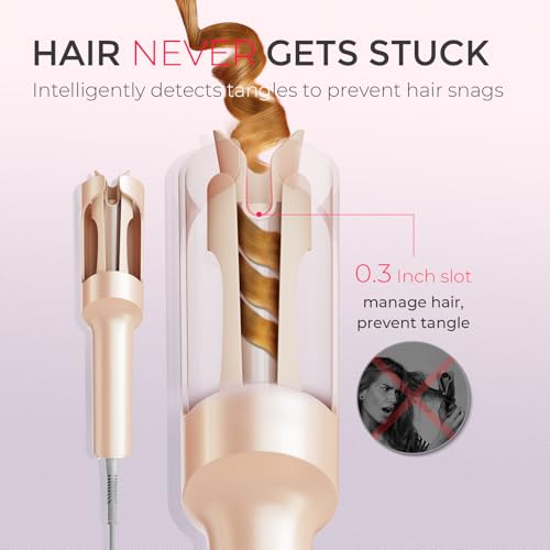 Automatic Rotating Curling Iron (1 inch / Peach)